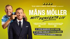 Affisch för "Måns Möller - Mitt perfekta liv", spelas i utvalda städer under hösten 2026.