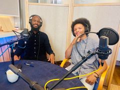 Ismail Abdullahi och Luca Berardi i studion. Fotograf Felipe Martinez