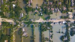 Klimatpåverkan på samhällen i Bangladesh.