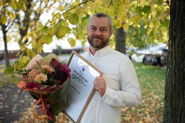 Uppsalabon Emil Nilsson är utsett till Årets Miljöhjälte av WWF. Foto: Troy Enekvist /WWF