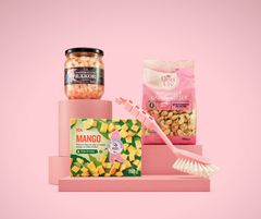 Urval av rosa produkter hos ICA i Rosa Bandet 2025