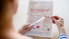 Hemtest för HPV. Foto: Sanna Percivall/Cancerfonden