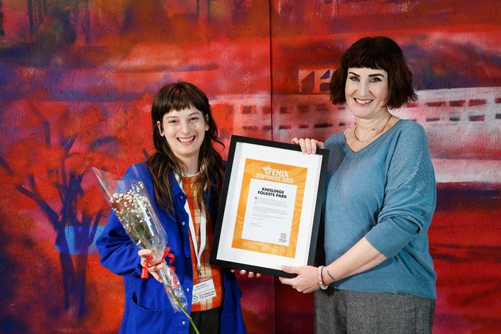 På bilden Kajsa Rolfsson (Knislinge Folkets Park) och Monica Fundin Pourshahidi (Utvecklingschef, Folkets Hus och Parker)