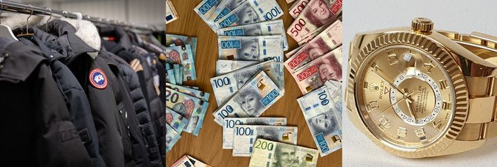 Märkesjackor, kontanter och klockor är exempel på gods som kan utmätas på distans.