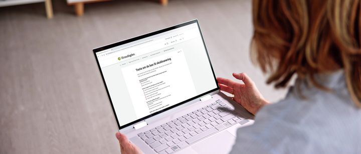 På Kronofogdens hemsida finns ett test där man kan få en preliminär uppskattning av sina möjligheter till skuldsanering och vägledning utifrån sin situation.