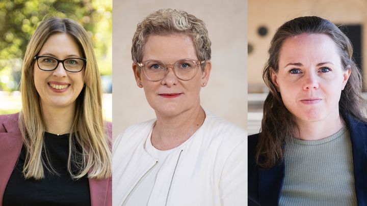 Helene Öberg (MP), Karin Wanngård (S) och Alexandra Mattsson (V).