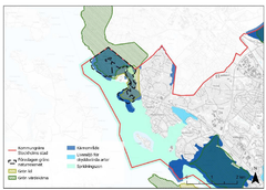Naturreservatet ingår i den regionala gröna Görvälnkilen.