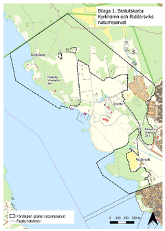 Naturreservatets föreslagna gränsdragning