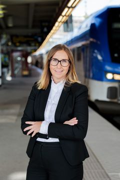 Hanna Bergström, chef trafik och infrastruktur, Mälardalstrafik. Foto: Niklas Björling