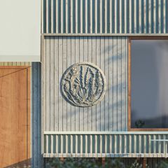 Varje radhus i kvarteret Solbänken kommer få sitt eget konstverk, i form av en trämedaljong med örtmotiv som integreras i fasaden.