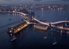 Svenska Musikmuseet, en flytande byggnad i två plan, byggs på Slottsholmen nära Stegeholms slottsruin där anrika Visfestivalen i Västervik arrangeras.