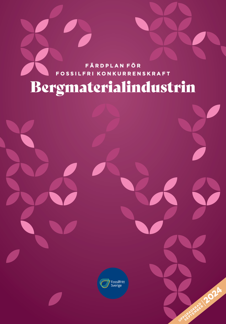 Bergmaterialindustrins uppgraderade färdplan för fossilfri konkurrenskraft