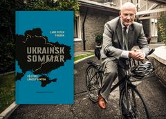 Tidigare ambassadör Lars Peter Fredén har de senaste somrarna cyklat längs fronten i Ukraina.