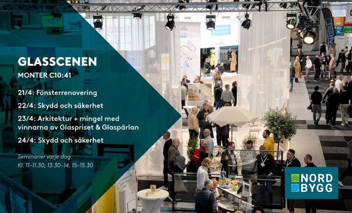 Seminarier varje dag på Glasscenen i monter C10:41.