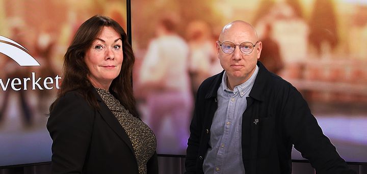 Tf stabschef Anna Lindblad och Jesper Tengroth, presschef