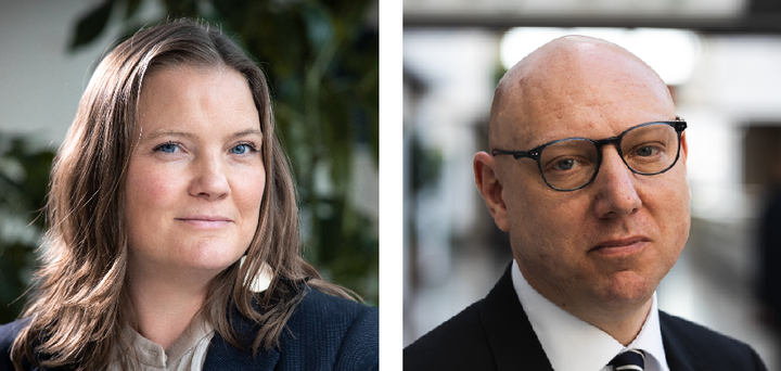 Hanna Geurtsen, biträdande uppdragsledare, och Jesper Tengroth, presschef