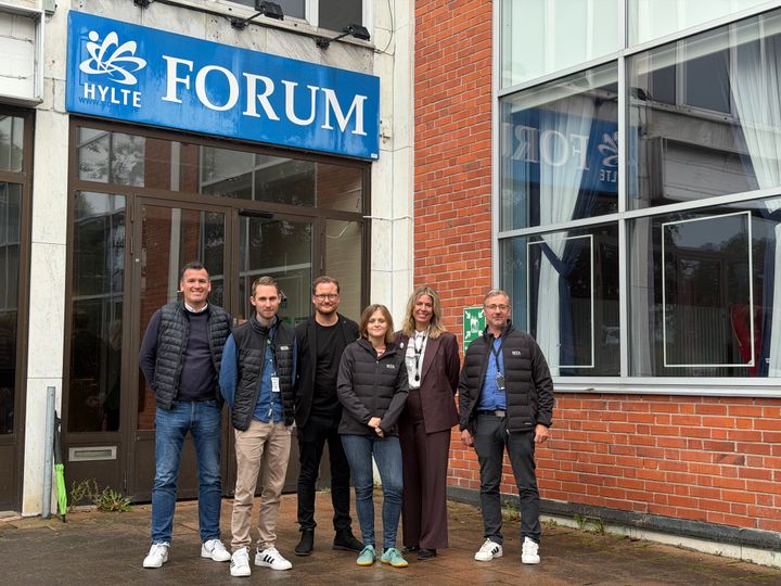 Ronny Löfquist, kommunstyrelsens ordförande Hylte kommun, Anton Nilsson, projektledare MTA, Lars Classon, projektledare Hylte kommun, Amanda Norlin, entreprenadingenjör MTA, Victoria Bengtsson, kommunchef Hylte kommun, Mikael Johnsson, arbetschef MTA