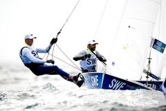 Anton Dahlberg/Fredrik Bergström, silvermedaljörer på OS i Tokyo 2020. Foto: Sailing Energy