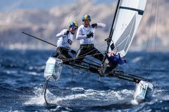 Emil Järudd och Hanna Jonsson. Foto: World Sailing