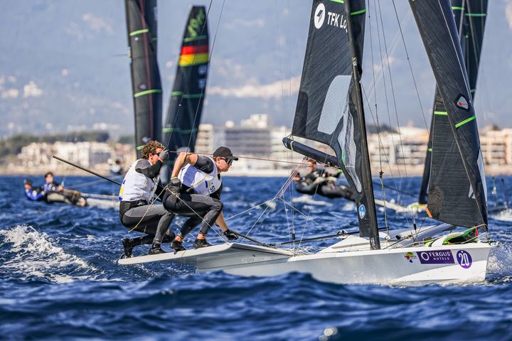 Marius Westerlind/Olle Aronsson slutade 26:a i 49er. Foto: Sailing Energy
