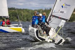 GKSS behåller totalledningen i Allsvenskan Segling efter tre av totalt fyra deltävlingar. Foto: Daniel Stenholm
