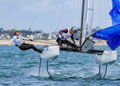 Ida Svensson/Marcus Dackhammar slutade sjua på VM i Nacra. Foto: Sailing Energy