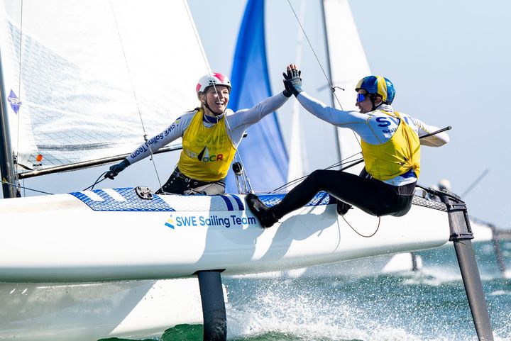 Hanna Jonsson och Emil Järudd vann världscupfinalen i Los Angeles. Foto: Lexi Pline