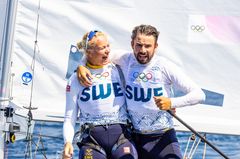 Anton och Lovisa när de vann OS-brons 2024. Foto: Robert Deaves