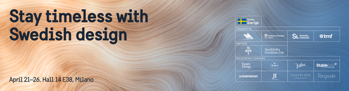 Flera parter samarrangerar den svenska paviljongen Stay timeless with Swedish design - däribland TMF.