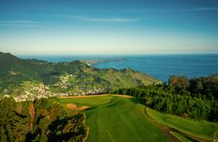 Santo da Serra Golf på Madeira bjuder onekligen på storslagna vyer.