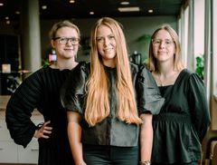 Nyvadla presidiet för Sveriges Lärarstudenter: Emma Arvidsson, ordförande, Emma Petersson, förste vice ordförande, Marie Borglin,andre vice ordförande.