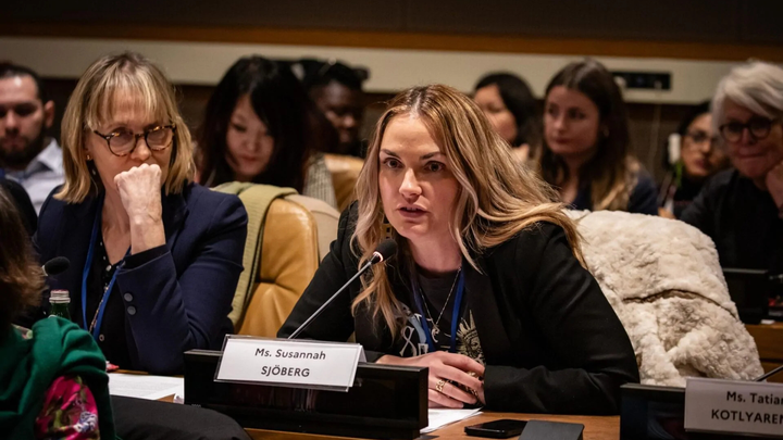 Susannah Sjöbergs vid FN:s kvinnokommission 2025