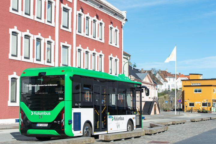 Självkörande buss i Stavanger, Norge. Bild VY