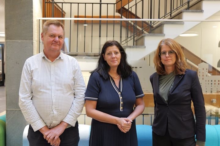 Peter Sögaard (MP), Janette Olsson (S), Carina Örgård (V)