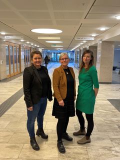 PÅ Bilden från V, Louise Åsenfors (S), Tina Ehn (MP), Louise Jepsson (V)