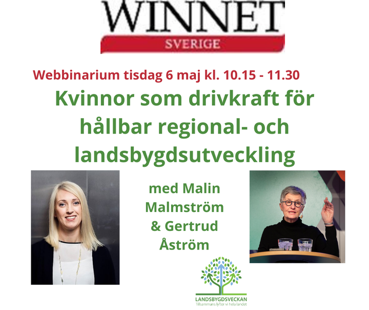Webbinarium 6 maj Kvinnor som drivkraft för hållbar landsbygdsutveckling