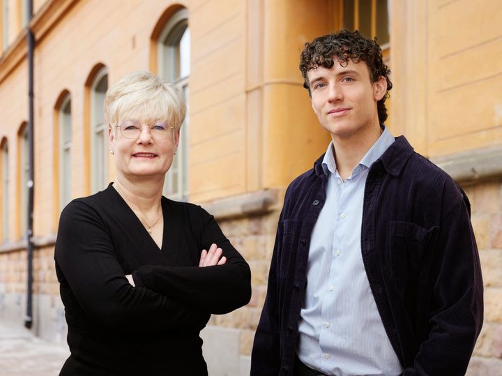 Marie Linder, förbundsordförande Hyresgästföreningen och Ola Palmgren, vice förbundsordförande Hyresgästföreningen. Foto: Gabriel Liljevall
