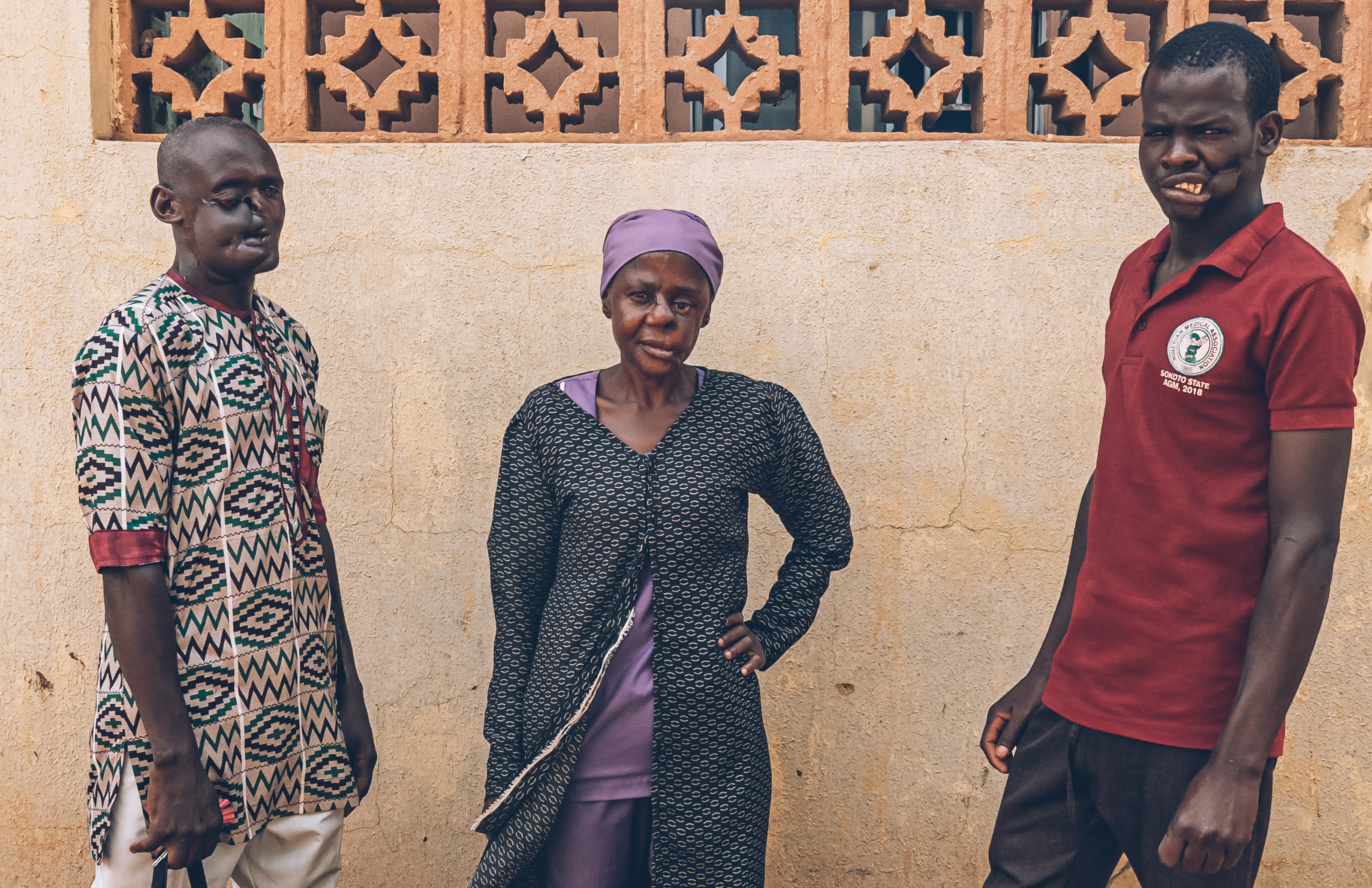 Dahiru Saidu, Mulikat Okanlawon och Mohammadu Usman har alla överlevt sjukdomen noma.