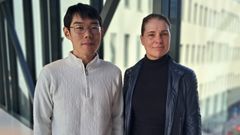 KTH postdoctoral researcher Qirui Cui, the lead author of the study, and (right) KTH Professor Anna Delin.
