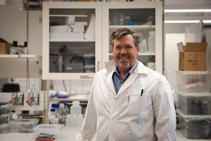 Daniel Söderberg heads research into the properties, ageing and production of nitrocellulose. (Photo: Christer Gummeson)