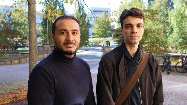 Ali Elshaari, left, and Andrea Cataldo, researchers at KTH Royal Institute of Technology in Stockholm, say their new method can identify properties that help keep optical devices stable despite noise and flaws.