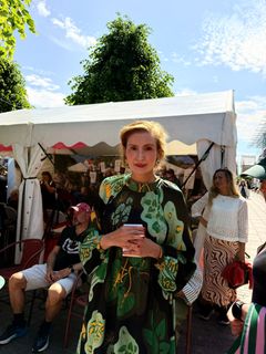 Birgitta Ohlsson - en av talarna vid starten av manifestationen.