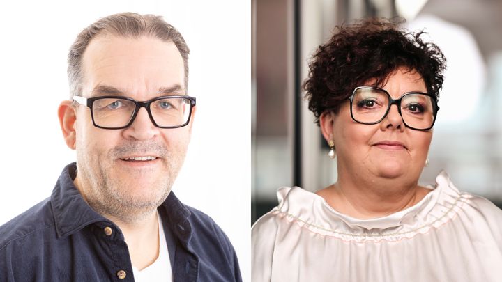 Anders Stenström, chef för forskning och innovation vid Högskolan i Borås och Johanna Flanke, stiftelserektor vid Folkuniversitetet, Region väst.