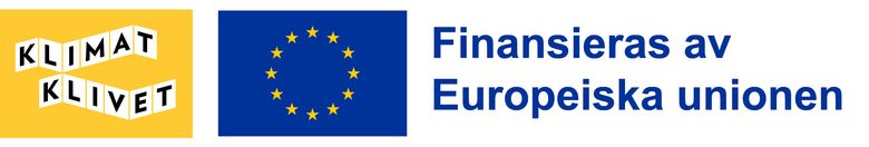 Logotyper för Klimatklivet och Europeiska unionen