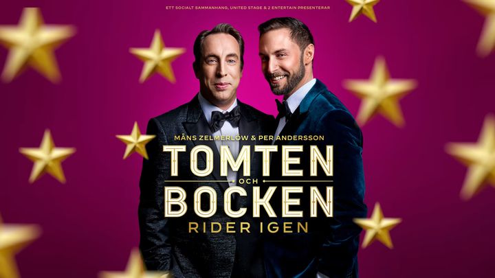 Den 15 december kommer Måns Zelmerlöw och Per Andersson till Scandinavium med julshowen Tomten och Bocken – Rider igen.