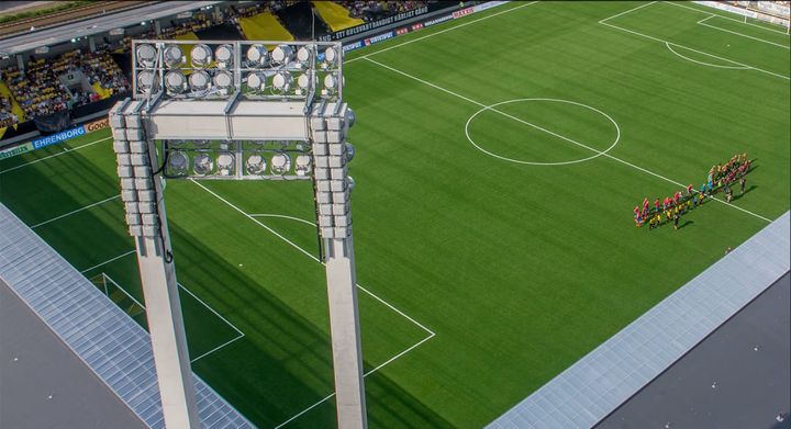 Ljusriggar på Nordic Wellness Arena.