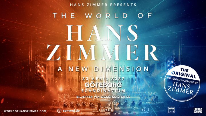 The World Of Hans Zimmer A New Dimension. 23 april Göteborg Scandinavium. Biljetter via ticketmaster.se. The original presented and curated by Hans Zimmer.