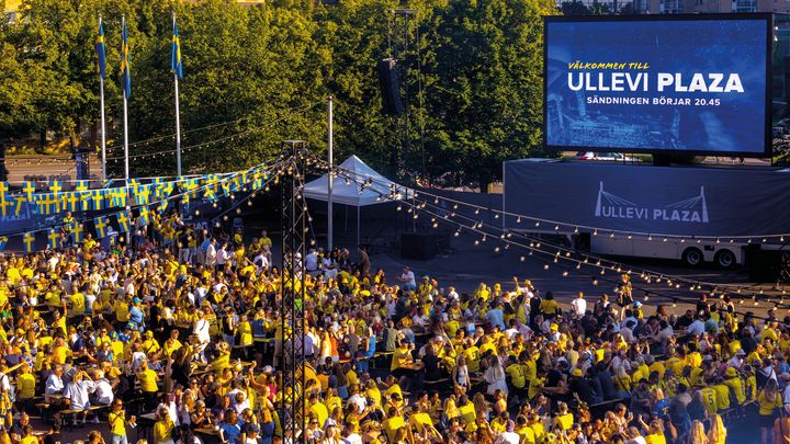 Förra årets visning av damernas fotbolls-EM på Ullevi Plaza blev en stor publiksuccé. Foto: Joachim Nywall.