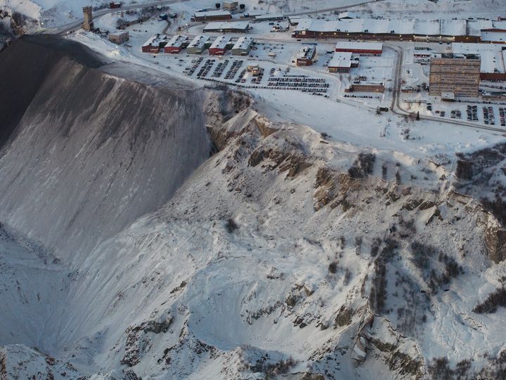 Foto på en gruva i Kiruna