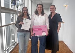 Vinnare av kvalitetspriset: Marika Nilsson, kommunikatör, Anna Gradén, projektledare, Daria Abrahamsson, verksamhetsutvecklare.